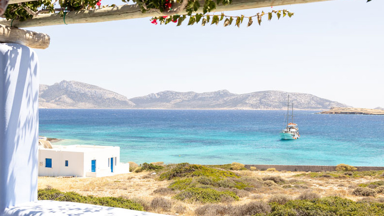  Η θέα προς τη θάλασσα από σπίτι στα Κουφονήσια