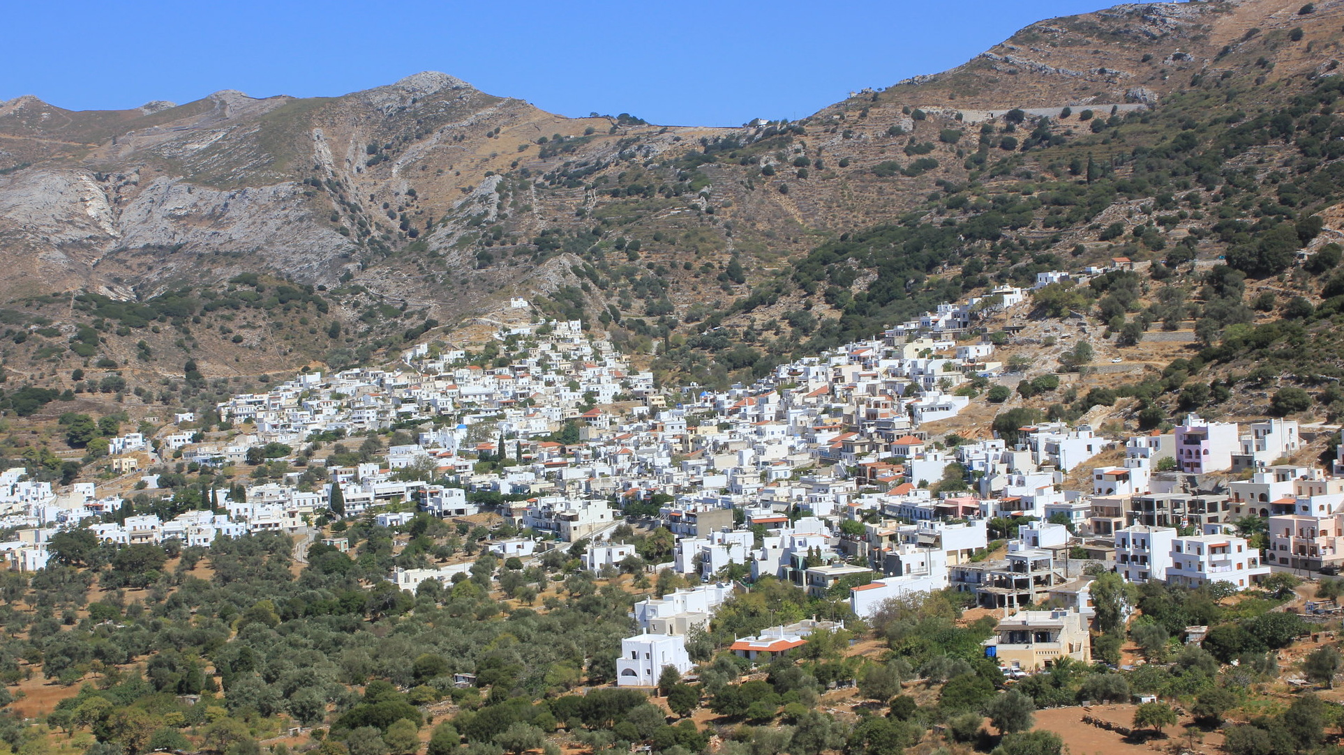 Πανοραμική εικόνα του χωριού Απείρανθος, Νάξος