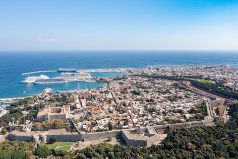 Ρόδος πανοραμική πόλης ροδοσ χαρτησ