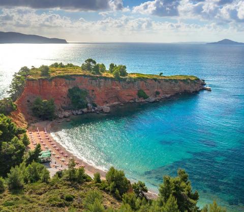 Αλόννησος παραλίες πανοραμική Παραλία Κοκκινόκαστρο 