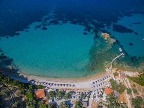 Αλόννησος παραλίες, Μεγάλος Μουρτιάς αεροφωτογραφία