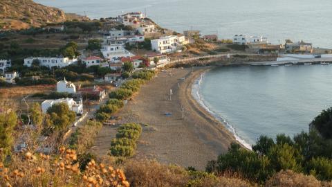 Πανοραμική φωτογραφία της Πλατιάς Άμμου κυθηρα παραλιεσ