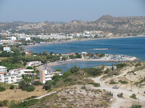 Πανοραμική φωτογραφία στο Φαληράκι της ροδοσ χαρτησ