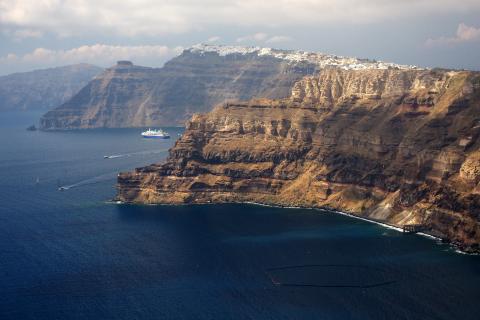 Η διάσημη καλντέρα στην σαντορινη ηλιοβασιλεμα σαντορινη