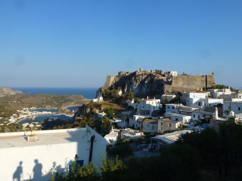 κυθηρα χωρα σπίτια της πρωτεύουσας του νησιού και το κάστρο