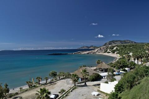 πανοραμική φωτογραφία με την παραλία paradise κωσ παραλίεσ 