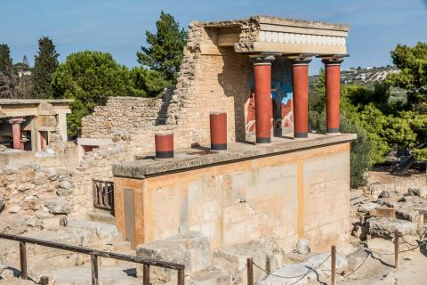 Χαρακτηριστικό τμήμα του αρχαιολογικού χώρου της κνωσού ηρακλειο αξιοθεατα