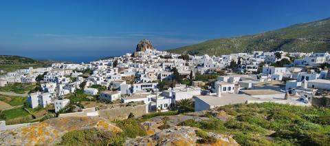 αμοργοσ χωρα πανοραμική φωτογραφία