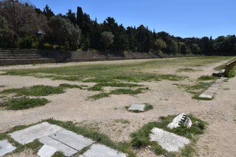 μοντε σμιθ ροδοσ το στάδιο και οι κερκίδες στην Ακρόπολη της Ρόδου
