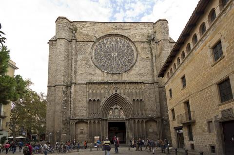 Η ιστορική καθολική εκκλησία Santa Maria del Pi στη Γοτθική Συνοικία της Βαρκελώνης