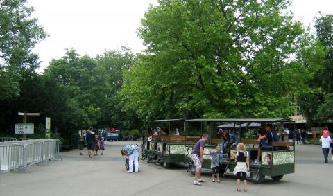 Τιο τρενάκι για τους επισκέπτες στο Βασιλικό Ζωολογικό Κήπο του Ρότερνταμ