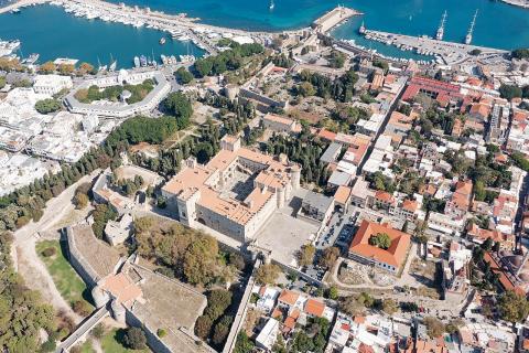 Αεροφωτογραφία του Παλατιού του Μεγάλου Μάγιστρου στην Παλιά Πόλη της Ρόδου