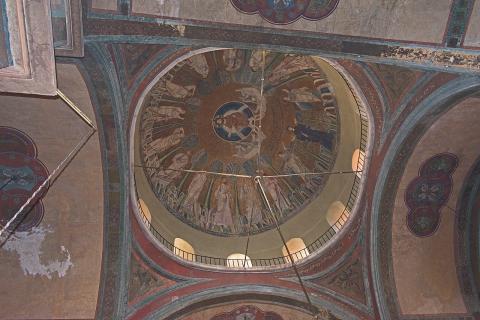 Ο τρούλος της Αγίας Σοφίας με το ψηφιδωτό του Παντοκράτορα