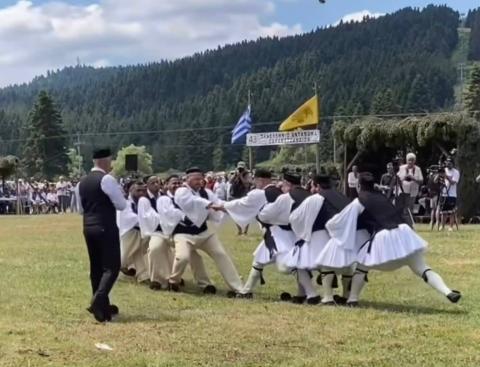 Αθλήματα σαρακατσανέων στο αντάμωμα στο περτούλι